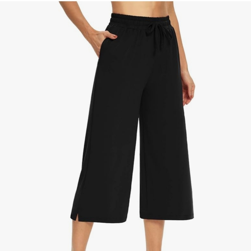 DIBAOLONG Capri Loose Pants Wide Leg  Lounge Pants